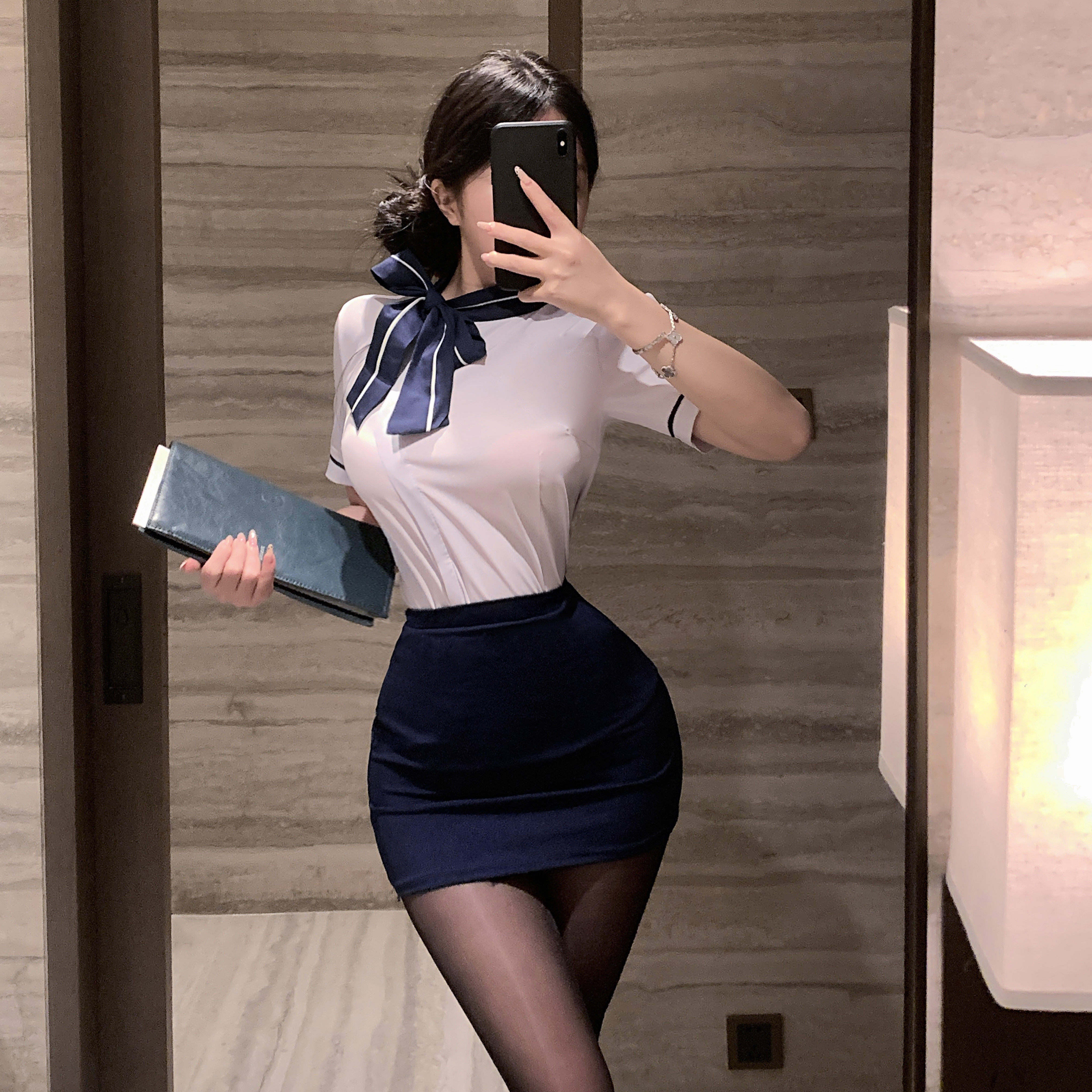 性感辣妹秘书空姐夜场上班衣服制服套装角色扮演纯欲风女警cos服