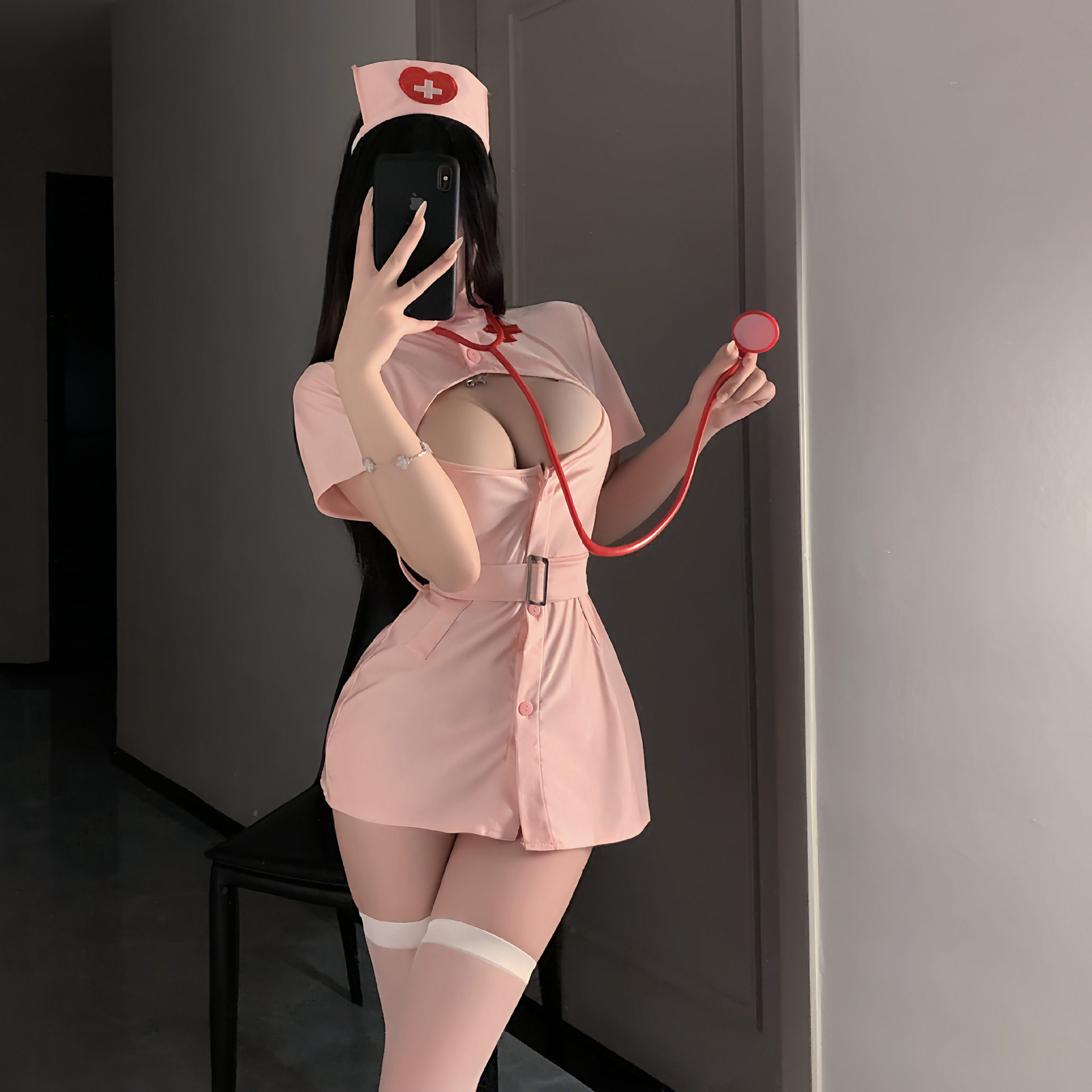 性感清纯护士制服套装cos角色扮演户外主播变装情趣床上趣味睡裙