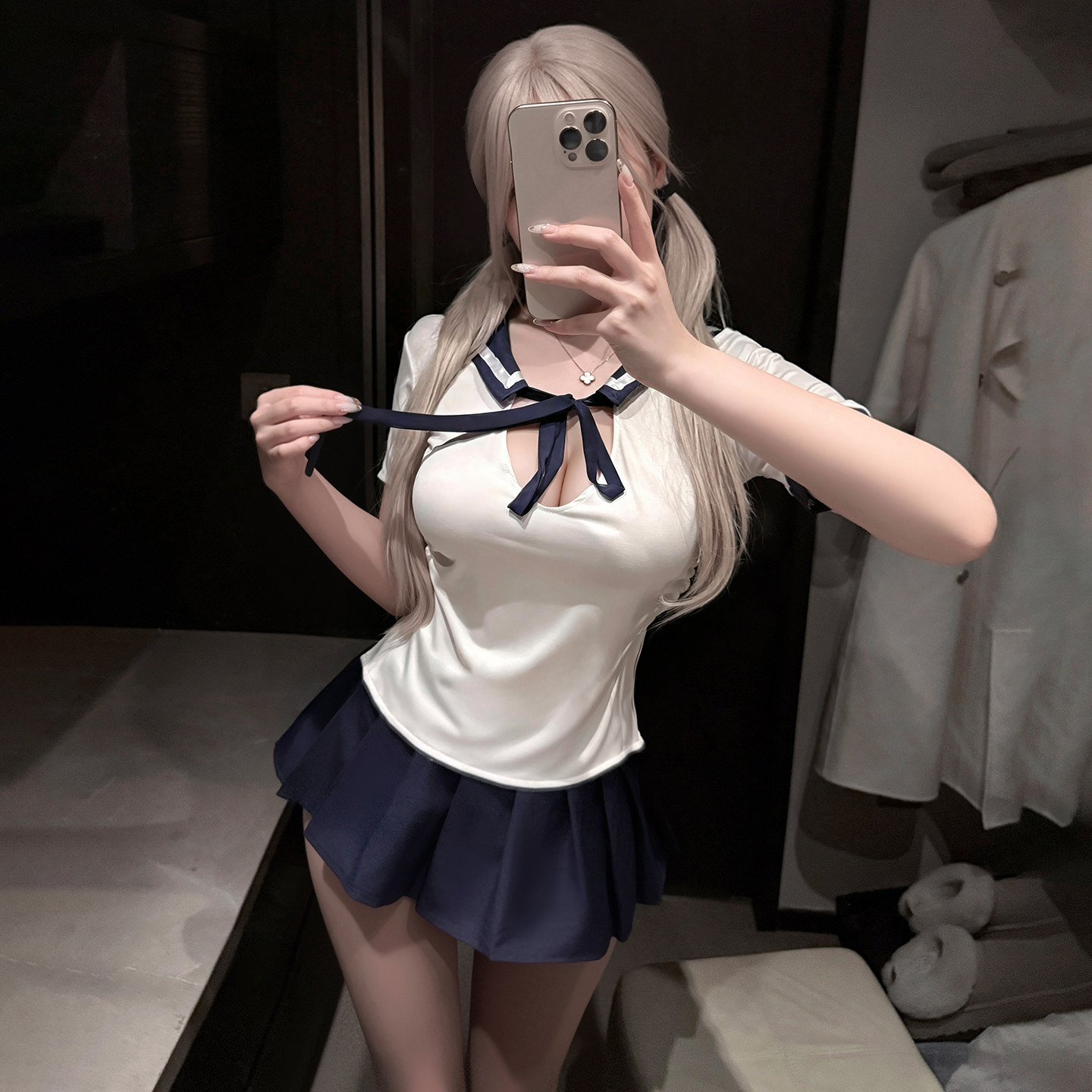 情趣纯欲风JK制服百褶裙角色扮演服装套装成人禁欲系性感睡衣qqny