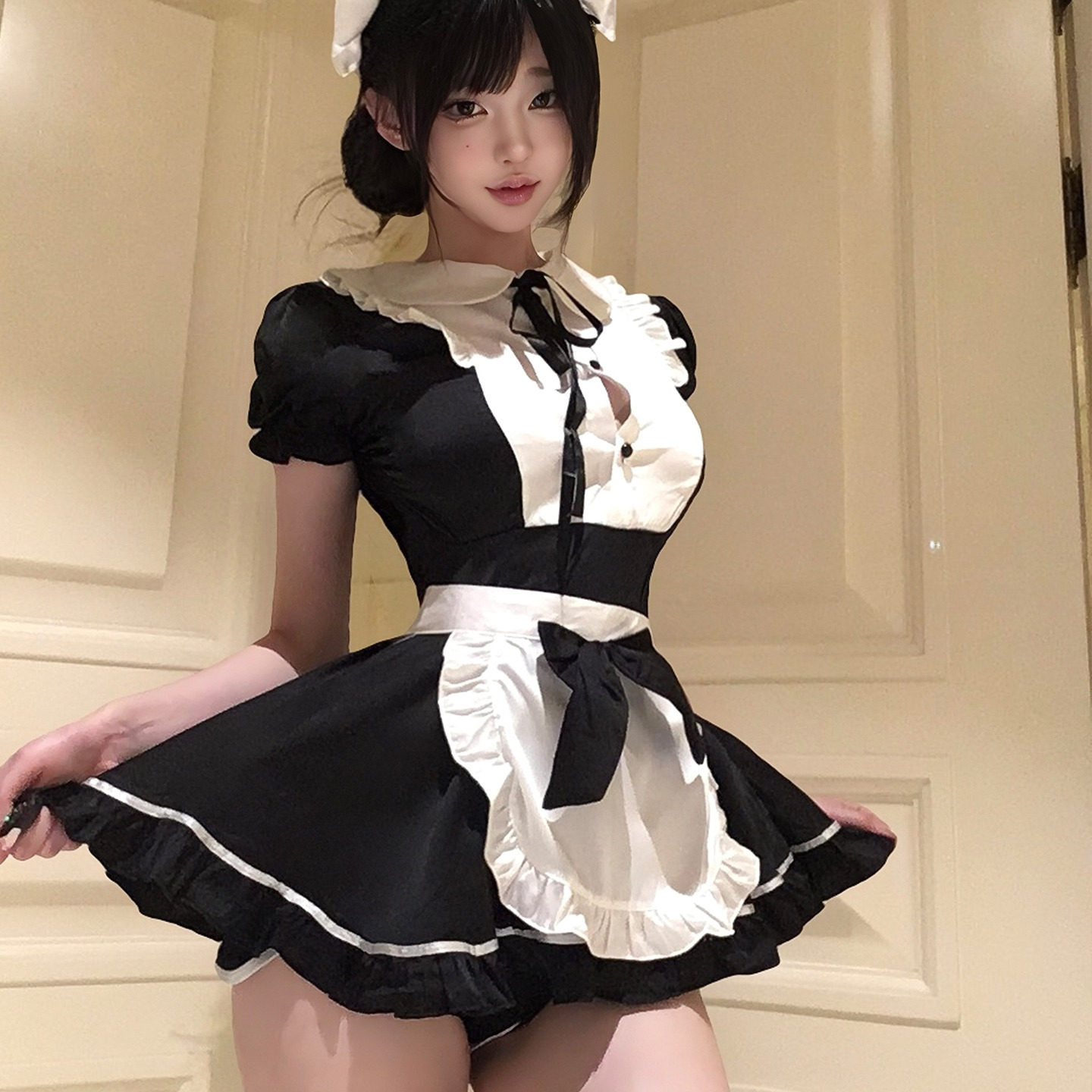甜美可爱Cosplay女佣制服装性感纯欲睡裙洛丽塔lolita连衣裙