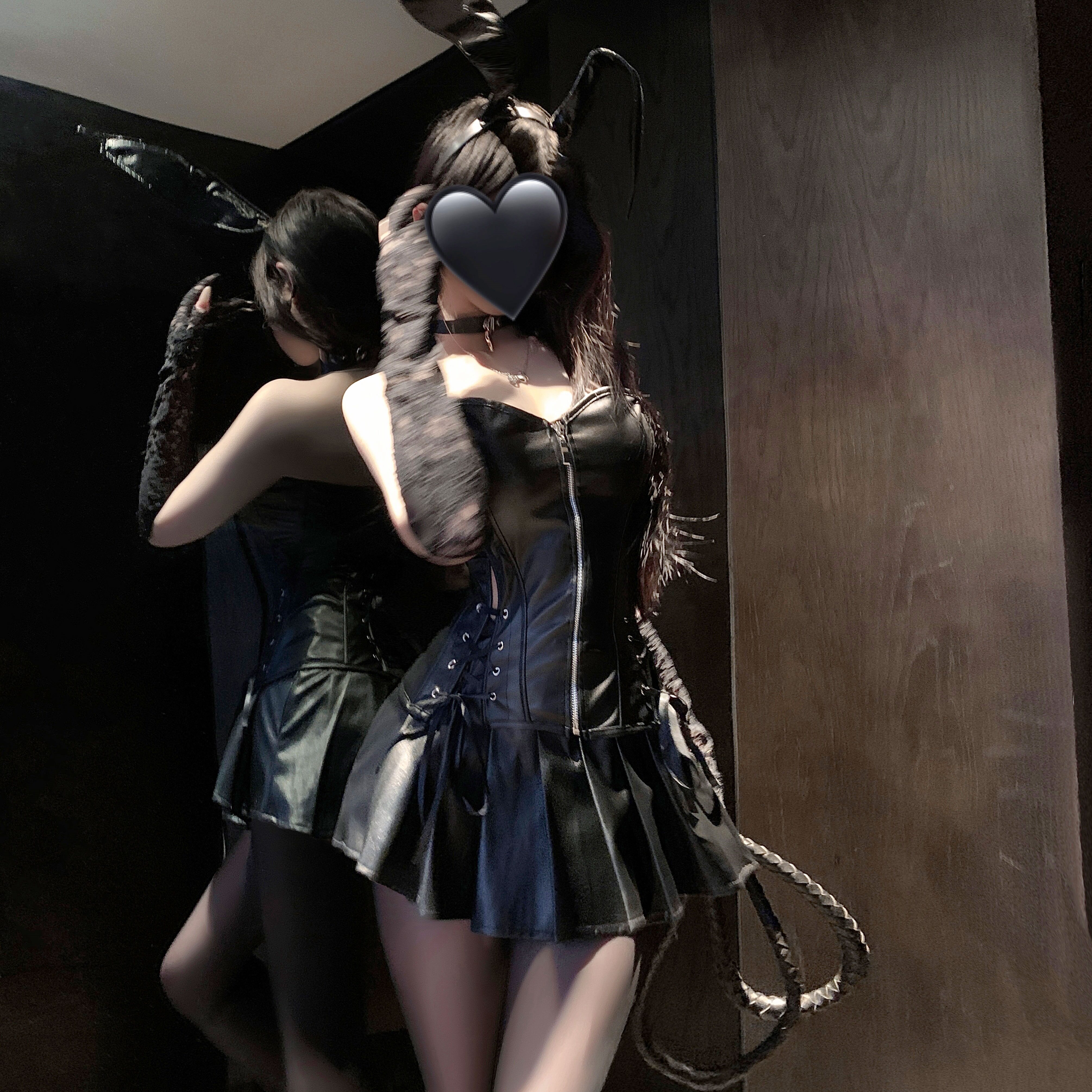 万圣节服装制服套装纯欲性感女王装PU皮裙夜店辣妹cosplay兔女郎