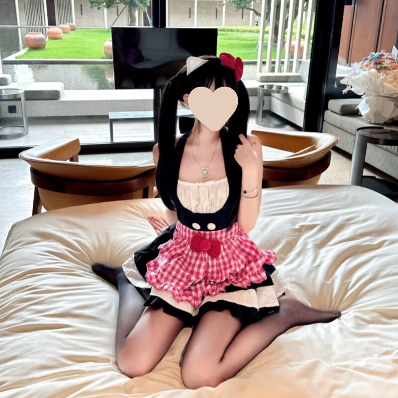 「猫仆派对」日系可爱kitty女仆cos制服纯欲风性感连衣裙
