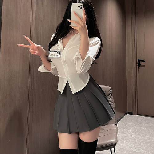 2026新款纯欲御姐OL秘书装cosplay办公室角色扮演辣妹制服百褶裙