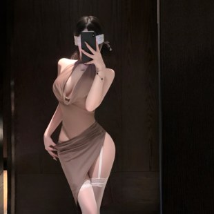 趣情内衣约会御姐风睡衣深V荡领露背连衣裙纯欲床上性感挂脖睡裙