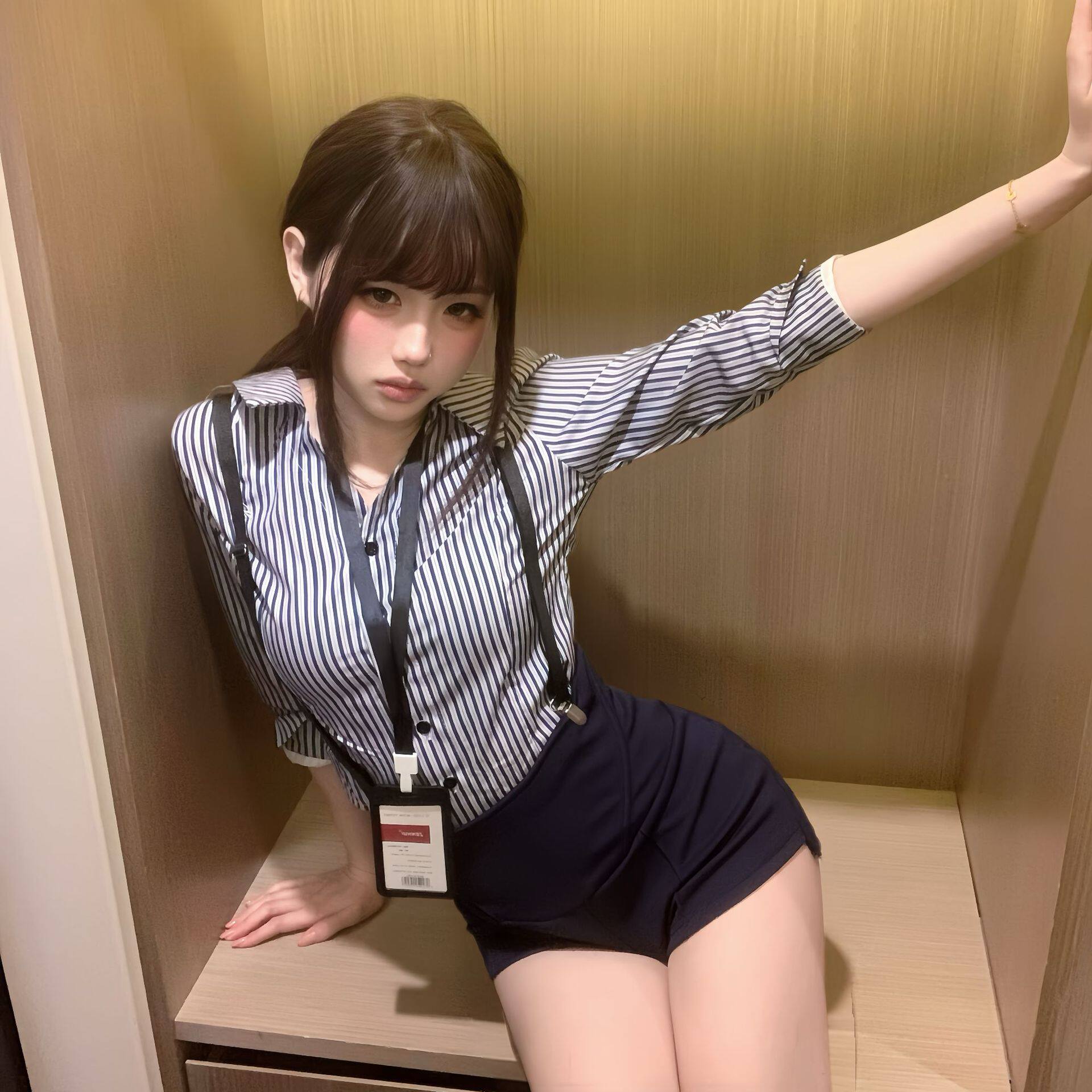 性感OL秘书套装cos老师职业装角色扮演高腰背带短裙制服情调诱惑