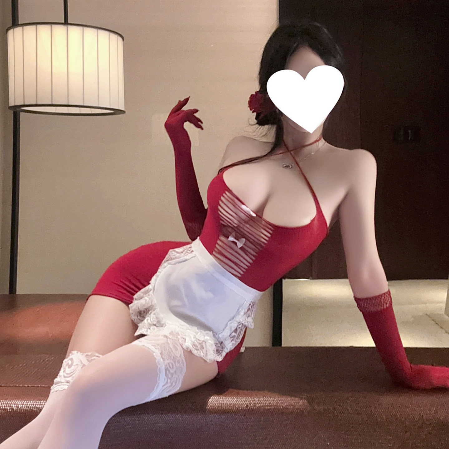 情趣性感纯欲镂空女仆可撕网衣cos角色扮演约会制服肚兜成人qqny