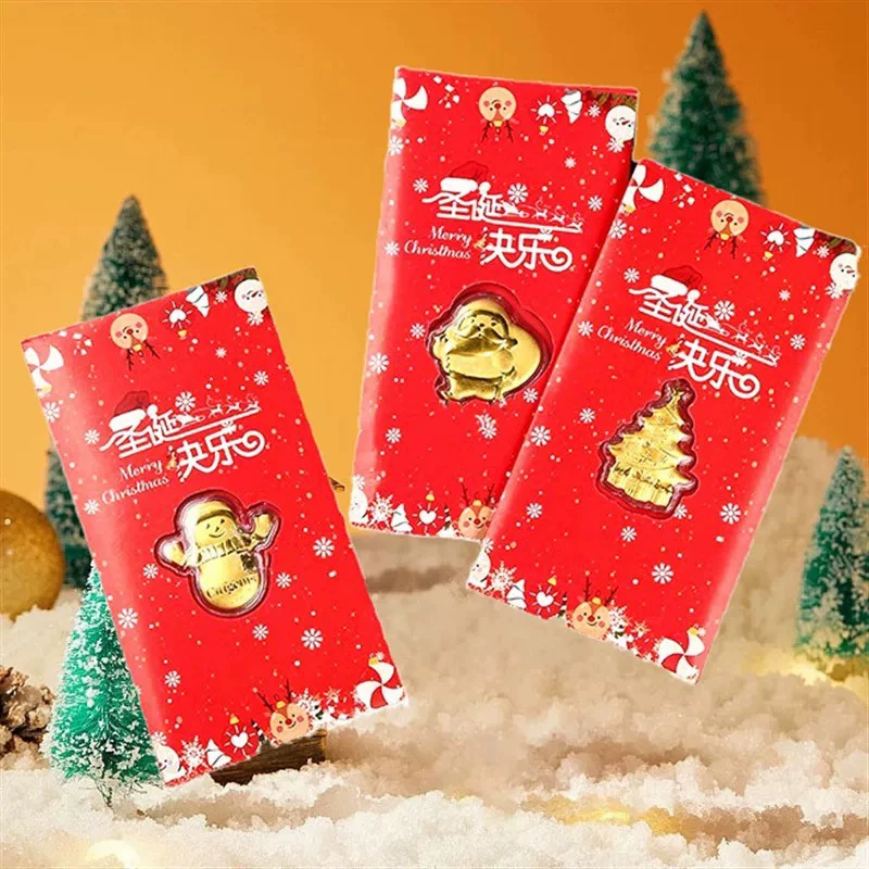 水贝足金999圣诞树黄金圣诞老人0.1g圣诞节金钞金条送女友礼物