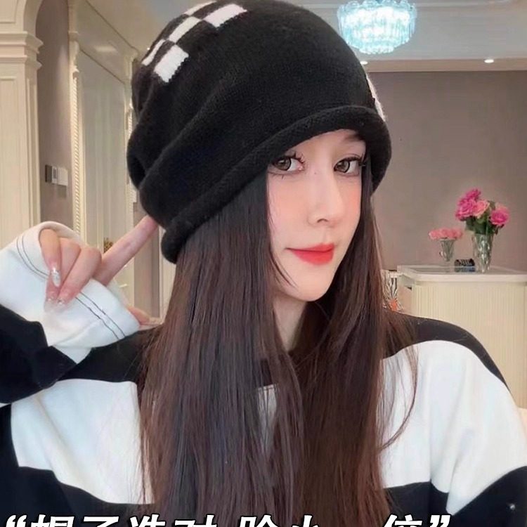 针织抽绳堆堆帽子女新款秋冬保暖毛线帽护耳大头围显脸小月子冷帽,服饰配件/皮带/帽子/围巾,帽子,淘宝优惠券,粉丝福利购,淘宝优惠卷