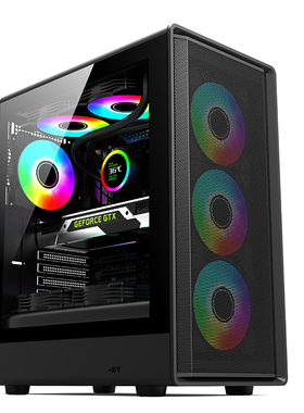 新款双路台式电脑机箱支持EATX主板高散热器240水冷游戏搬砖装机