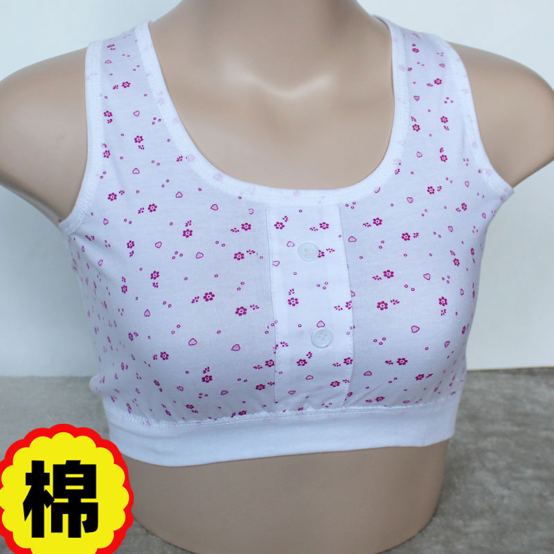 薄款棉中老年人吊带背心乳罩老太太夏季文胸罩妈妈奶奶小花内衣女