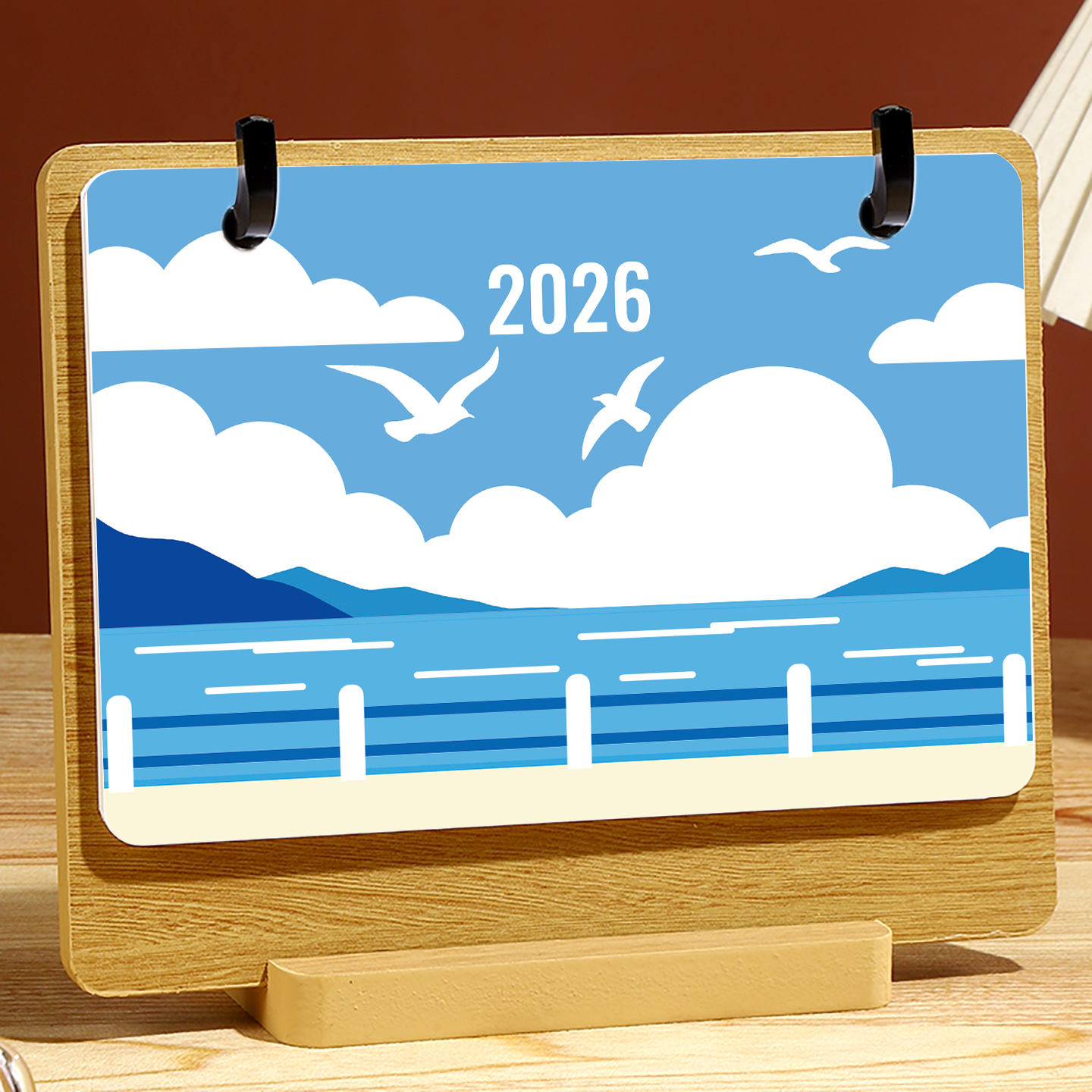 2026年新款牛角木架台历