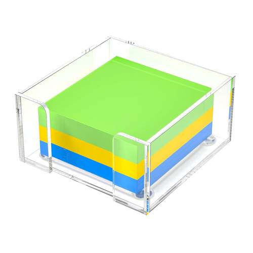 sticky note box透明亚克力便签贴收纳盒家用办公文具桌面整理