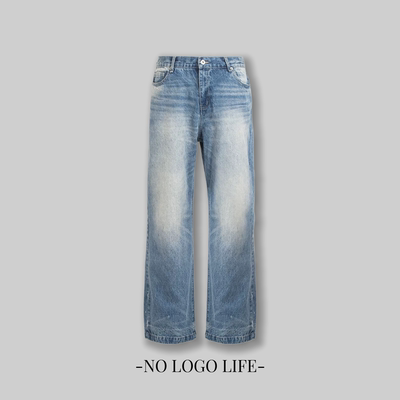 NOLOGO“冰川涟漪”冰蓝做旧高盎