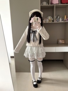 自制水手领棒球服毛呢可爱日系jk制服春秋lolita外套