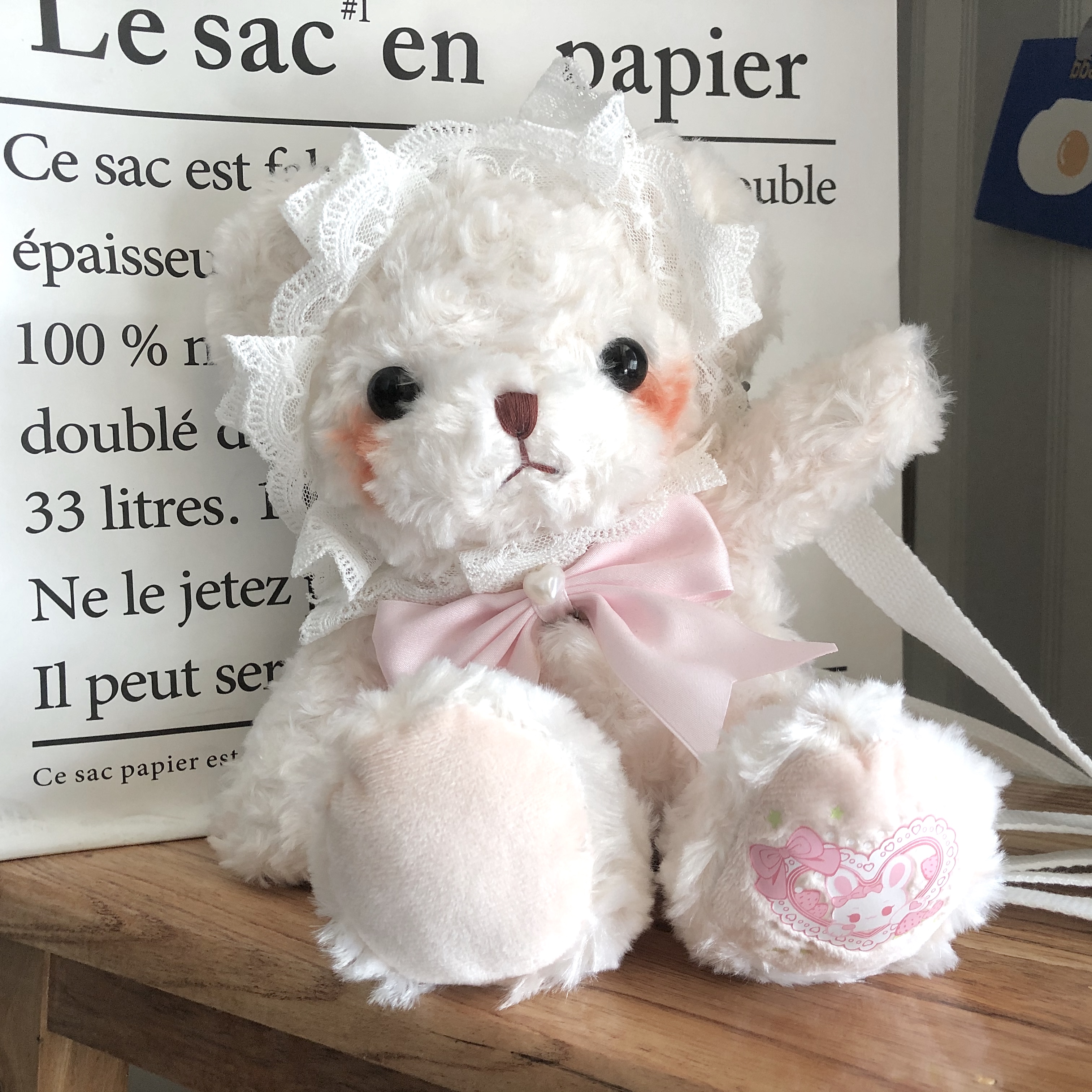 小奶糕盲盒 Lolita百搭原创熊包毛绒公仔斜挎包个性卡通包清仓jk