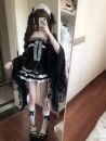 自制日系古早感千金宫廷风蓬蓬裙演出抹胸半身裙通勤休闲打歌服
