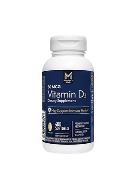 美国直邮 Member's Mark 维生素D3钙片D3胶囊成人中老年碳酸钙