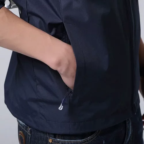 防水钓鱼服户外男冲锋衣旅游服薄款外套团购工作服LOGO可印制