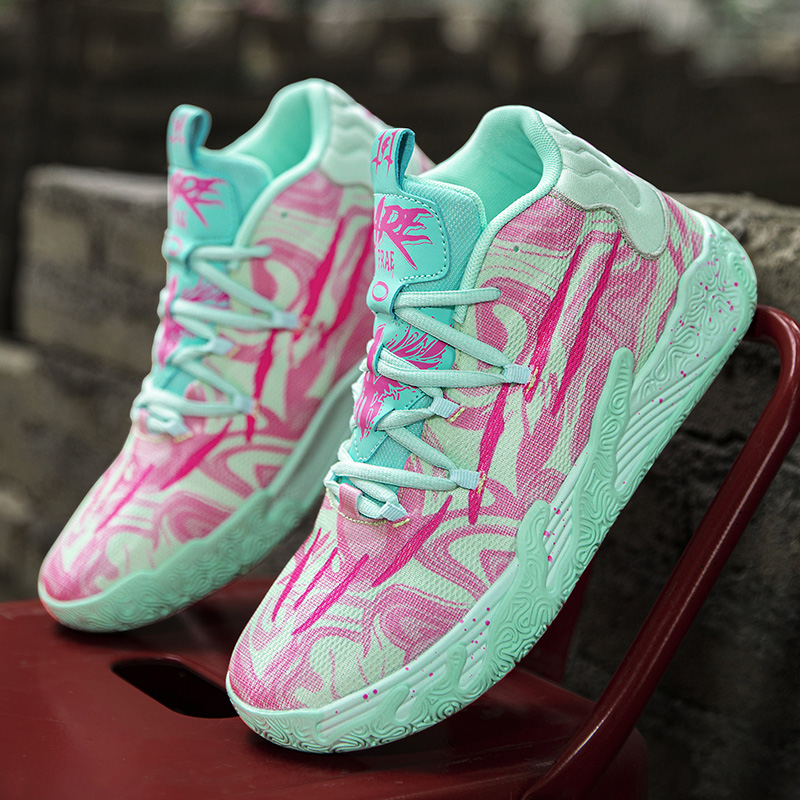 拉梅洛鲍尔三代篮球鞋男摩擦有声音青少年夏季透气三球一代鸳鸯鞋