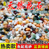 天然彩石鱼缸造景底砂多肉盆栽铺面石铺底石头雨花石鱼缸底部砂石