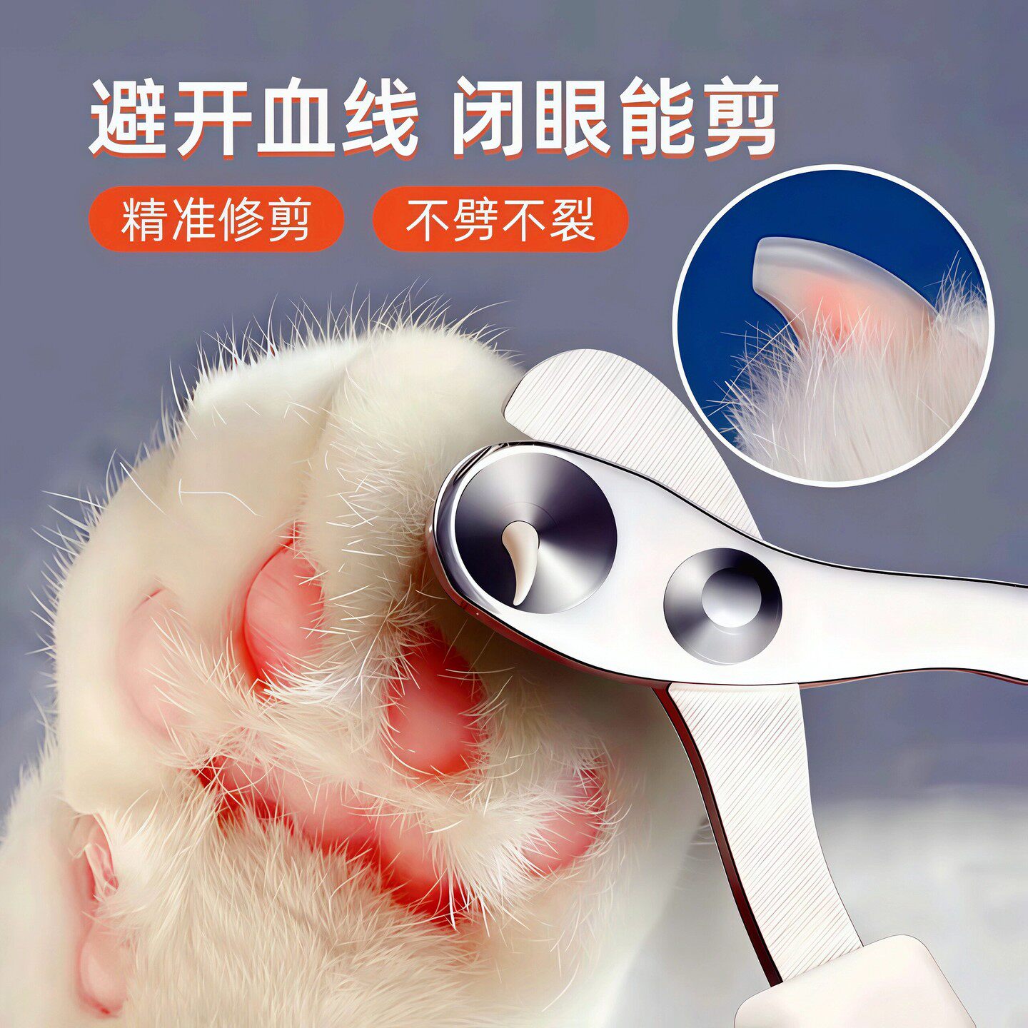 猫指甲剪猫咪指甲钳猫爪剪刀神器刀宠物专用小猫用品双圆孔小盲剪