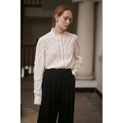 holypark古董长袖长绒棉衬衫