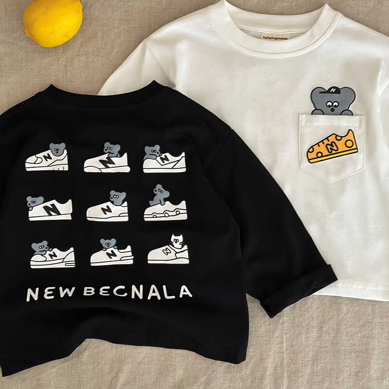 长袖卡通口袋秋季上衣洋气