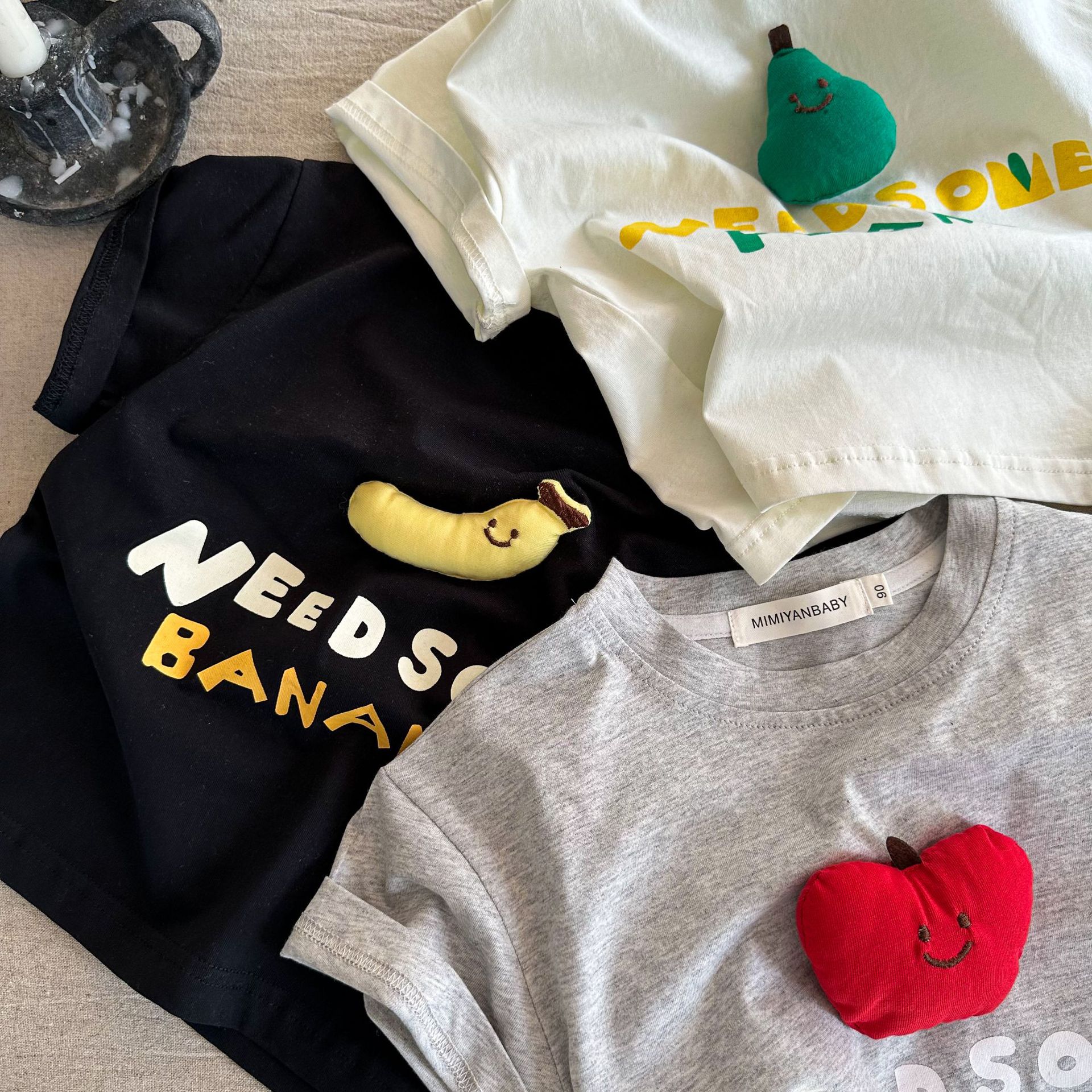 儿童公仔圆领休闲短袖T恤上衣