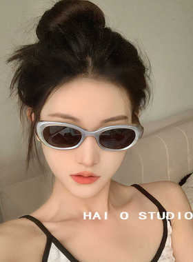 奶咖凹造型小框gm椭圆眼镜欧美