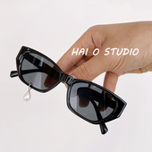 泪了 时尚 个性 猫眼珍珠吊坠gm墨镜女凹造型新款 防紫外线太阳镜