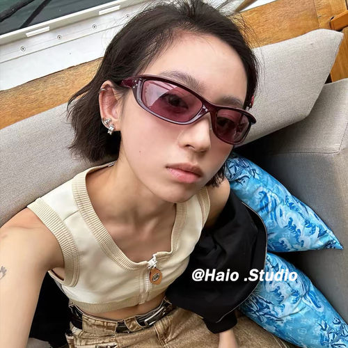复古Y2K方框防紫外线太阳镜女