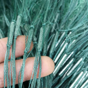 新款绳坠三层粘网鲫鱼网加重沉网