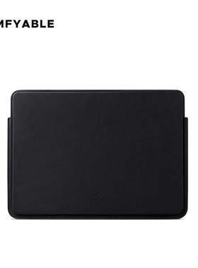 Comfyable黑色皮质笔记本电脑包仅适用MacBookAir/Pro13英寸手拿包简约保护套