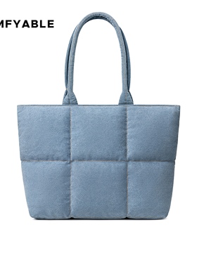 Comfyable电脑托特包适用于MacBookPro/Air13-16笔记本电脑包牛仔