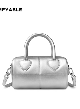 【节日限定款】手机包爱心波士顿包斜挎小包手腕手拎包时尚小众银