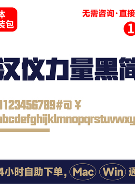 汉仪力量黑简汉仪字体包cdr横幅标题字体PPT标题PS AI字体办公113