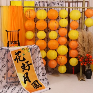 国风纸灯笼挂饰节日活动装饰布置