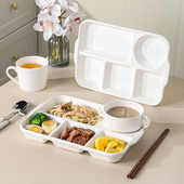 分格餐盘大人减肥专用陶瓷减脂定量一人食早餐餐具套装 高级感五格