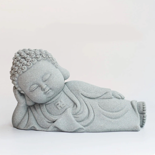 笑佛创意阳台摆件家居装饰品石像桌面盆景微观造景礼物硅胶模具