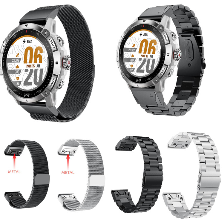 适配北斗syntime2 pro手表二代标准版不锈钢三珠米兰磁吸快拆表带