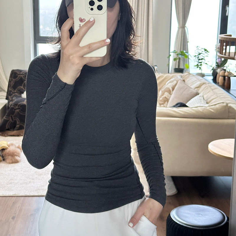 HOLD TLGHT|얼마나 날씬해지고 싶나요 요가 슬리밍 슬리밍 실 밑단 긴팔