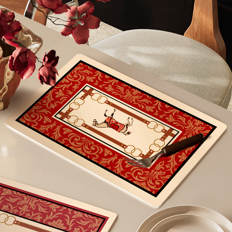 马年隔热垫防烫餐垫新年高级感防水防油餐桌垫家用耐高温防烫垫子,居家布艺,餐垫,淘宝优惠券,粉丝福利购,淘宝优惠卷