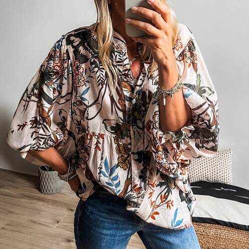 Single row multi button long sleeved shirt for women,