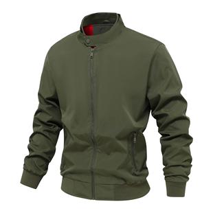 Stand up collar men's jacket, slimming men's jacket,