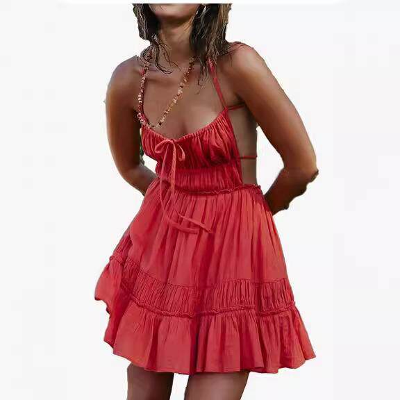 Tight fitting backless camisole dress for women