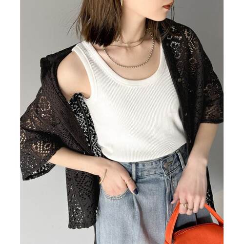 Daily slimming lace short sleeved shirt jacket