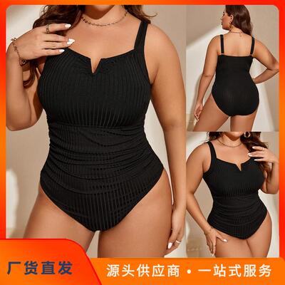 Large size swimsuit women's one-piece conservative belly