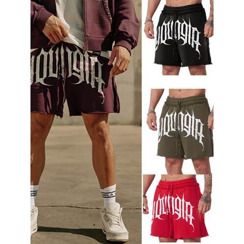 Fitness shorts, running training, sports, looped cotton