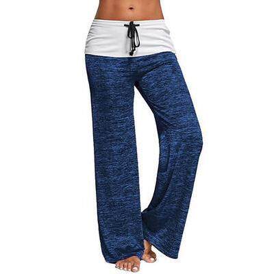 Splicing yoga sports pants, outdoor wide leg pants