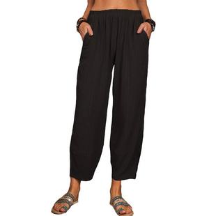 and women linen Haren pants Cotton